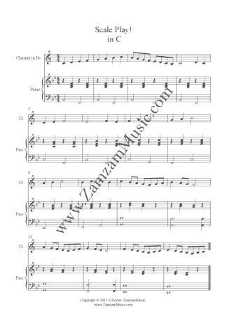 Scale Play! #1 for Clarinet and piano.