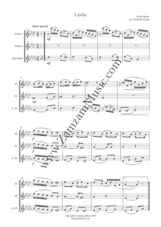 Joplin, Scott - Volume 1. Eugenia, Leola, Rose Leaf Rag. 2 Flutes and Alto