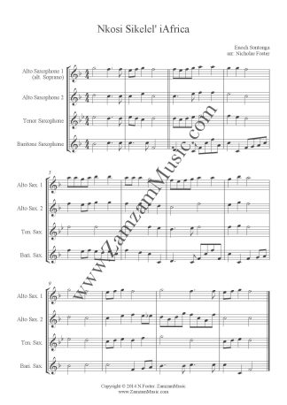 Sontonga, Enoch - Nkosi Sikelel' iAfrica. A choral anthem for (S)AATB