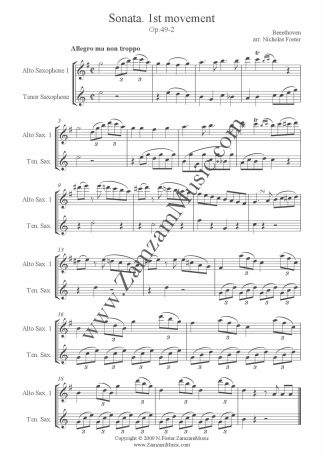 10 Romantic Duets for Alto/Alto or Alto/Tenor Saxophones.