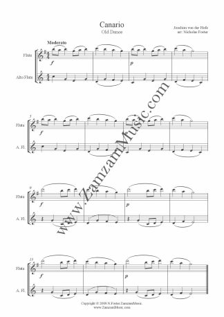 16 Intermediate Duets for Flute and Alto Flute - various composers.