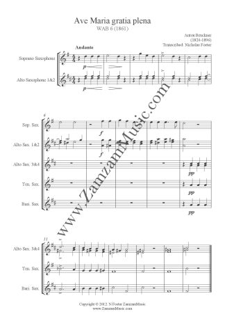 Bruckner : Ave Maria gratia plena.