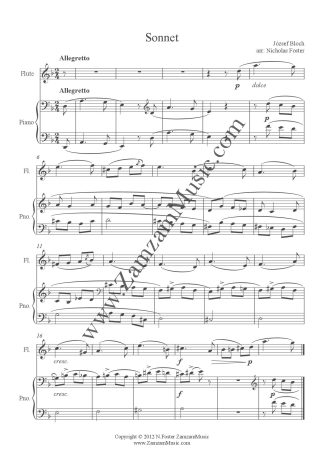 Bloch, Jozsef : Sonnet.