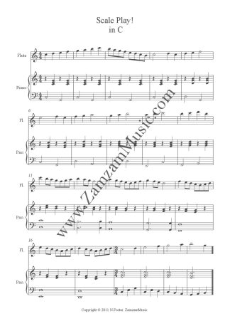 Scale Play! #1 for Flute and Piano – original scale exercises in every key.