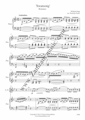 Popp - Swansong. Duet for Flute and Alto Flute.
