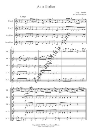 Telemann. Air a l'Italien from Suite in in A minor.