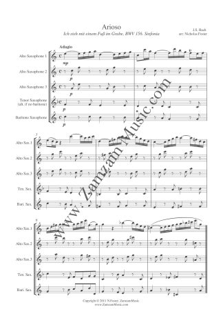 Bach, J.S. – Arioso; Cantata BWV 156 – AAA(T)B