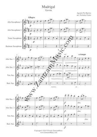 Barrios : Madrigal; Gavotte.