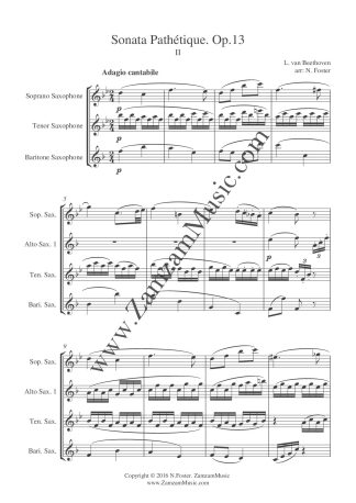 Beethoven :Piano Sonata No. 8 (Adagio).