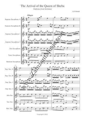 Handel : Arrival of the Queen of Sheba.