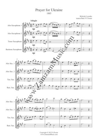 Lysenko : Prayer for Ukraine.